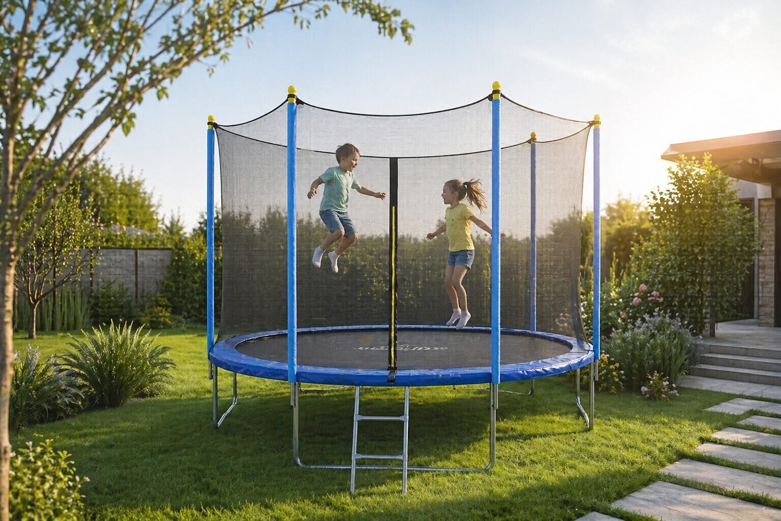 Trampolina 244cm AMS Garden trampolina 244 cm sa mrežom i ljestvama - Image 1