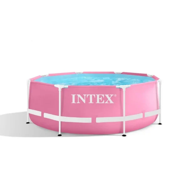 Intex Pink Metal Frame bazen 244×76 cm (rozi)