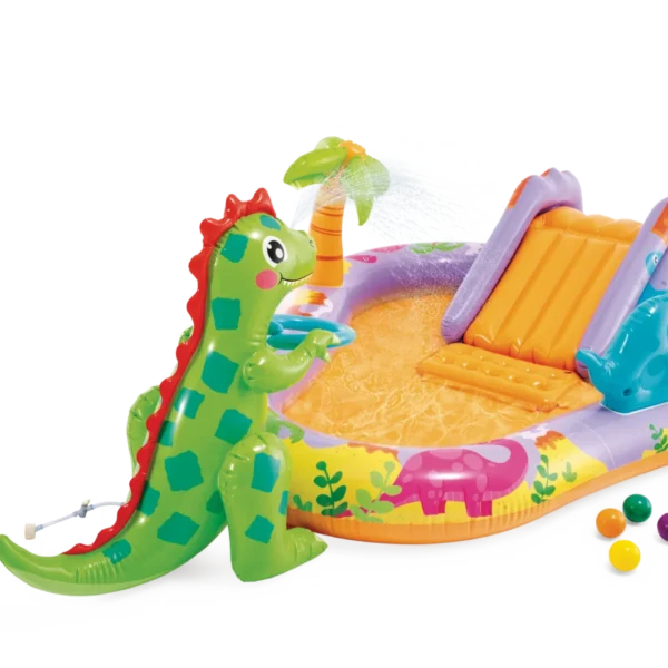 Intex Dino Park igraonica sa toboganom i prskalicom (201×157×69 cm)