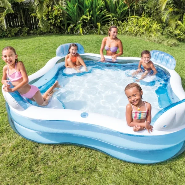 Intex Swim Center porodični bazen sa jastucima i držačima za piće (229×229×66 cm) – detalj 2