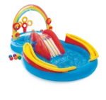 Intex Rainbow Ring igraonica sa toboganom i prskalicom (297×193×135 cm)