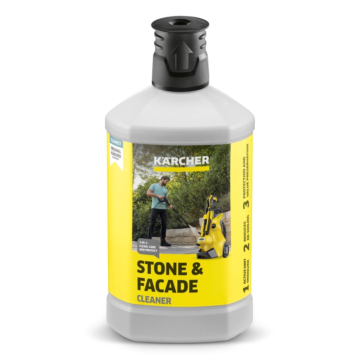 karcher-sredstvo-za-kamen-i-fasade-rm-611-sellora Kärcher sredstvo za čišćenje kamena i fasada RM 611 3u1, boca od 1 litre sa Plug n Clean čepom