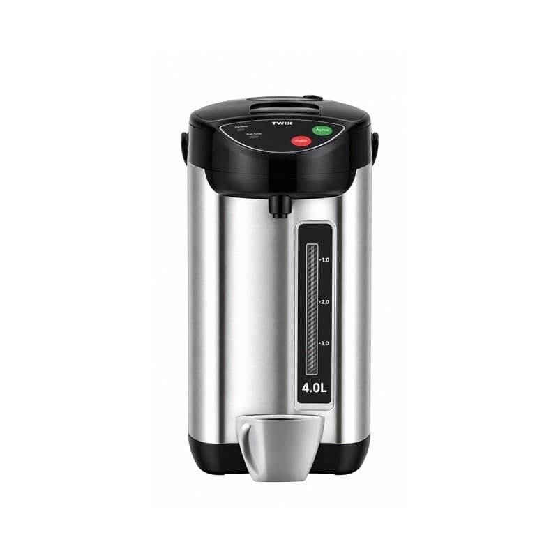 kumtel-twix-elektricni-termos-tetp-01-sellora Kumtel Twix električni termos TETP-01 od 4 litre, inox kućište sa crnim poklopcem i indikatorom nivoa vode