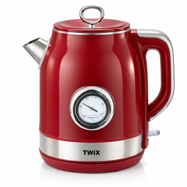 Kumtel Twix Retro kuhalo za vodu HMKT-17, crveno, 1,7 L
