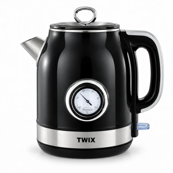 Kumtel Twix Retro kuhalo za vodu HMKT-18, crno, 1,7 L