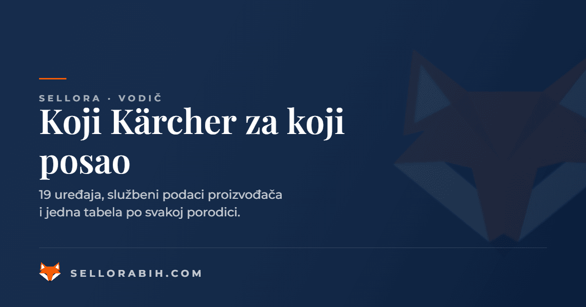 Sellora vodič: koji Kärcher uređaj za koji posao
