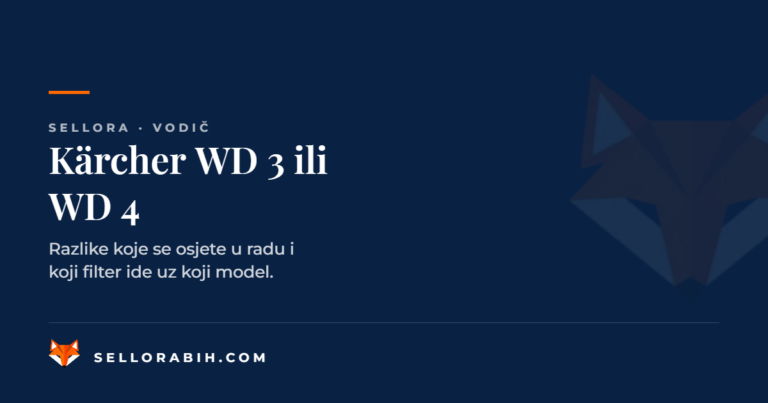Sellora vodič — Kärcher WD 3 ili WD 4