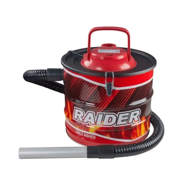 Raider RD-WC02N usisivač za pepeo, crvena metalna posuda 18 litara sa crijevom i aluminijskom cijevi
