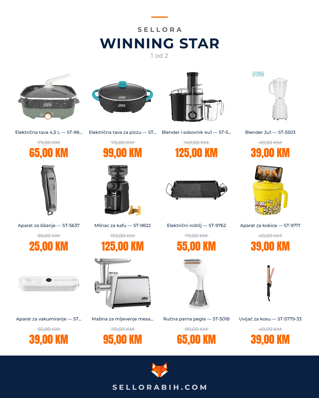 Winning Star akcija, prvih 12 sniženih aparata