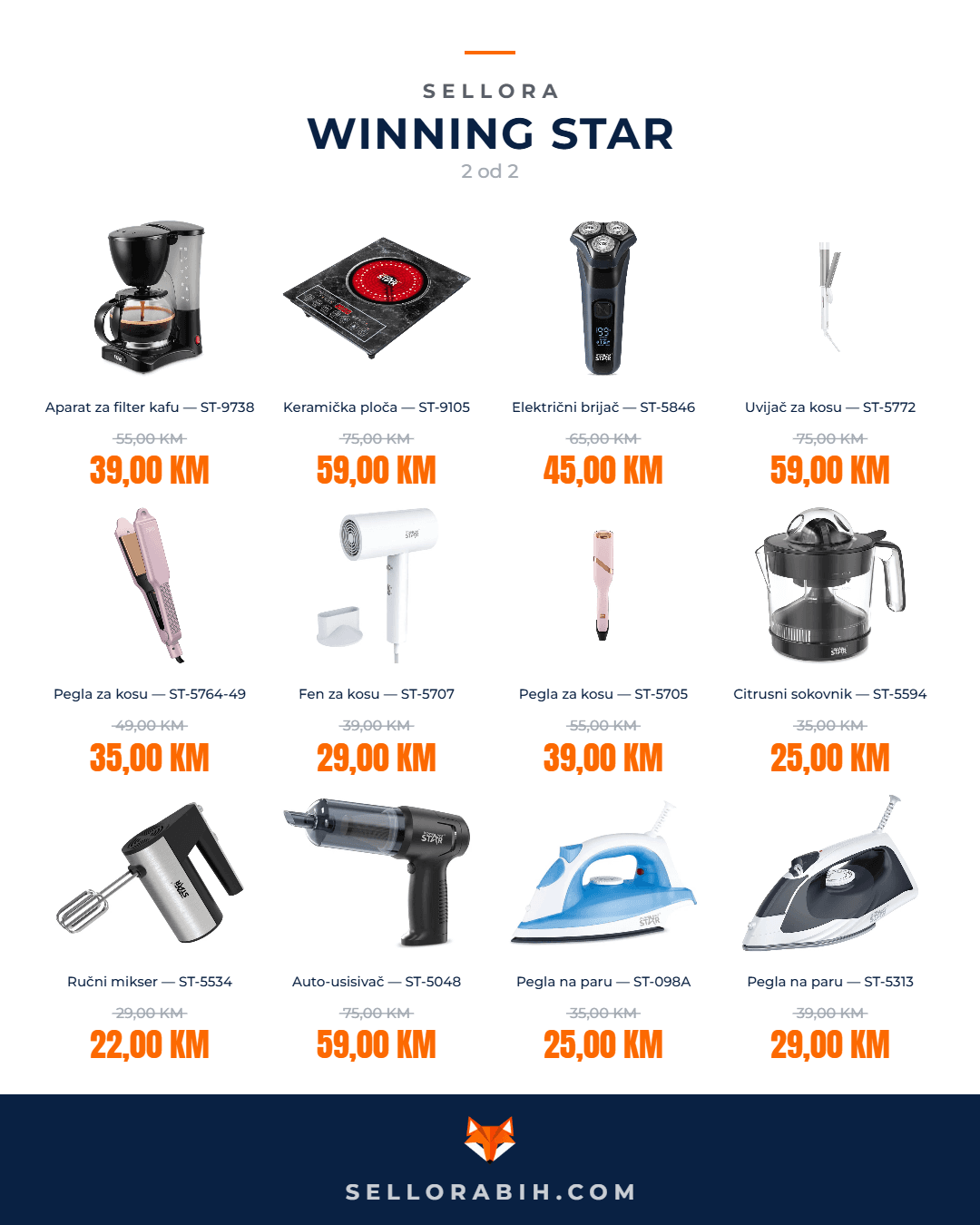 Winning Star akcija, preostalih 12 sniženih aparata